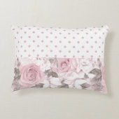グラムピンクダイヤモンドボウフローラ水玉模様 アクセントクッション (裏面)