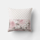 グラムピンクダイヤモンドボウフローラ水玉模様 クッション (裏面)