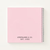 グラムピンクティファニーテーマ誕生日ゲストブック ノートブック (裏面)