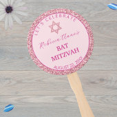 グラムピンクトレンディーガールフォトバルミツワーパーティー ハンドファン