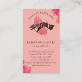 グラムピンクネイルアートマニキュアサロンスクリプトモノグラム 名刺 (裏面)