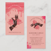 グラムピンクネイルアートマニキュアサロンスクリプトモノグラム 名刺 (正面/裏面)