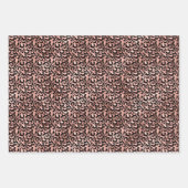 グラムピンクブラックヒョウ柄 ラッピングペーパーシート (正面3)