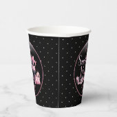 グラムピンクブラックファッションスウィート16バースデーパーティー 紙コップ (右)