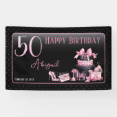 グラムピンクブラックファッション50thバースデーパーティー 横断幕 (横)