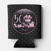 グラムピンクブラックファッション50thバースデーパーティー 缶クーラー (裏面)