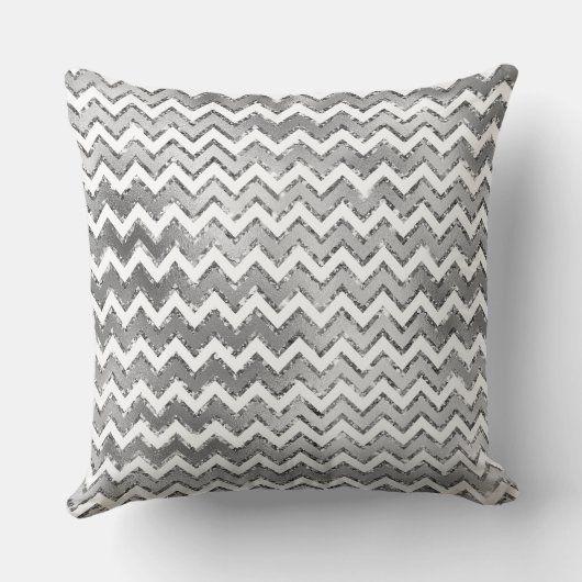 グラムピンクホワイトジグザグリストライプング クッション (裏面)