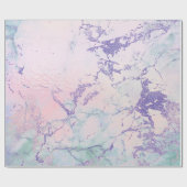 グラムピンクローズパールアイボリーシルバーホワイトマーブル ラッピングペーパー (フラット)