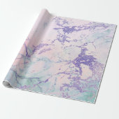 グラムピンクローズパールアイボリーシルバーホワイトマーブル ラッピングペーパー (アンロールド)