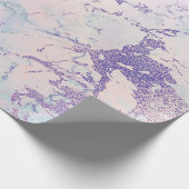 グラムピンクローズパールアイボリーシルバーホワイトマーブル ラッピングペーパー (角)