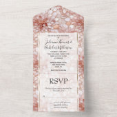 グラムピンクローズピンクホワイトフローラ オールインワン招待状 (内側)
