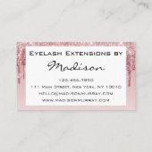 グラムピンクローズ金ゴールドグリッタードリップスメイクアップアイドラッシュ 名刺 (裏面)