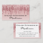 グラムピンクローズ金ゴールドグリッタードリップスメイクアップアイドラッシュ 名刺 (正面/裏面)