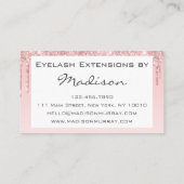 グラムピンクローズ金ゴールドグリッタードリップスメイクアップアイドラッシュ 名刺 (裏面)