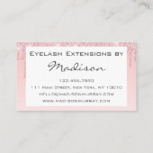 グラムピンクローズ金ゴールドグリッタードリップスメイクアップアイドラッシュ 名刺 (裏面)