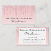 グラムピンクローズ金ゴールドグリッタードリップスメイクアップアイドラッシュ 名刺 (正面/裏面)