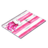 グラムピンク白い毛皮ハイヒールブーツ ノートブック (左側)