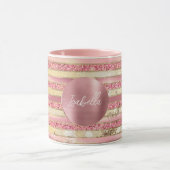 グラムピンク金ゴールドグリッターストライプ マグカップ (中央)