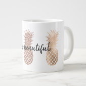 グラムピンク金ゴールドパイナップル ジャンボコーヒーマグカップ (正面右)