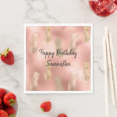 グラムピンク金ゴールドパイナップル スタンダードランチョンナプキン (インサイチュ)