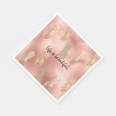 グラムピンク金ゴールドパイナップル スタンダードランチョンナプキン (角)