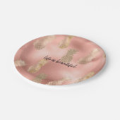 グラムピンク金ゴールドパイナップル ペーパープレート (アングル)