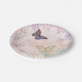 グラムピンク金ゴールド紫蝶 ペーパープレート (アングル)