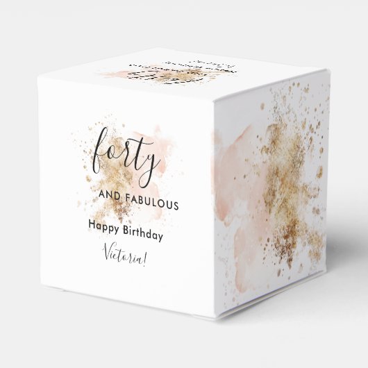グラムピンク金ゴールド40歳と素晴らしい40歳の誕生日 フェイバーボックス (裏面サイド)