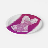 グラムピンク&ホワイトトレンディーランジェリーシャワーパーティー ペーパープレート (アングル)