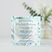 グラムピーコックフェザーティール ブライダルシャワー 招待状 (スタンド正面)