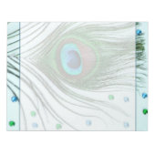 グラムピーコックフェザーティール（緑がかった色） ノートパッド (正面)