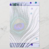 グラムピーコックフェザーパープル 便箋 (正面)