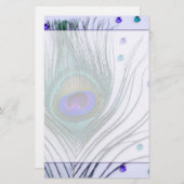 グラムピーコックフェザーパープル 便箋 (正面/裏面)