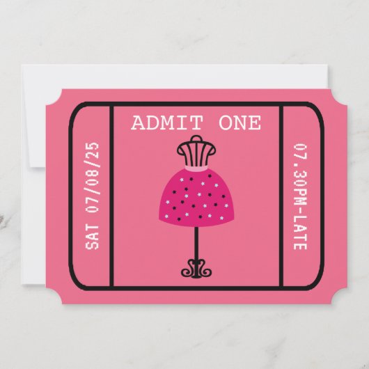 グラムファッションショーパーティーナイトガールズチケット 招待状 (正面)