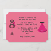 グラムファッションショーパーティーナイトガールズチケット 招待状 (裏面)