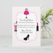 グラムファッションディババースデーパーティー招待 招待状 (スタンド正面)