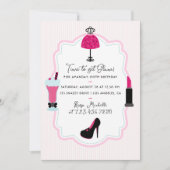 グラムファッションディヴァバースデーパーティフォト招待状 招待状 (正面)