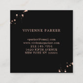 グラムフェイクゴールドルック ブラック スクエア名刺 (裏面)