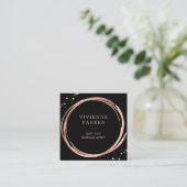 グラムフェイクゴールドルック ブラック スクエア名刺 (スタンド正面)