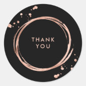 グラムフェイクバラ金ゴールドルックオンブラック ラウンドシール (正面)