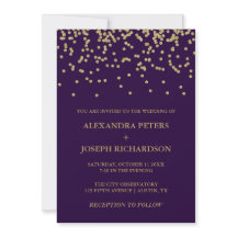 グラムフェイク金ゴールド紙吹雪と深いパープル結婚ズ