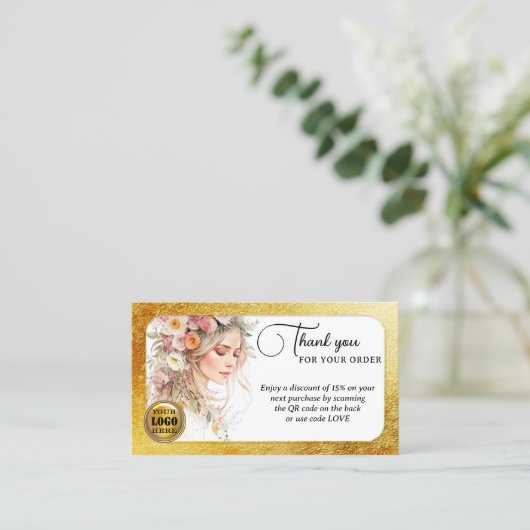 グラムフェミニンご注文ありがとうございます 名刺 (スタンド正面)