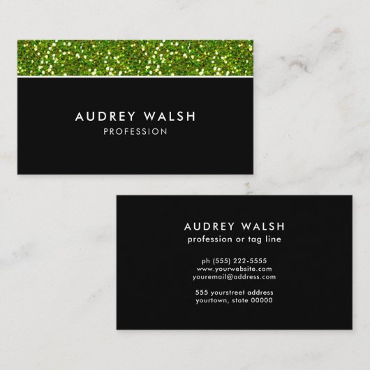 グラムフェミニングリーングリッターラグジュアリープロフェッショナル 名刺 (正面/裏面)