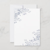 グラムフラワー金ゴールド枠書道ブライダルシャワー 招待状 (裏面)