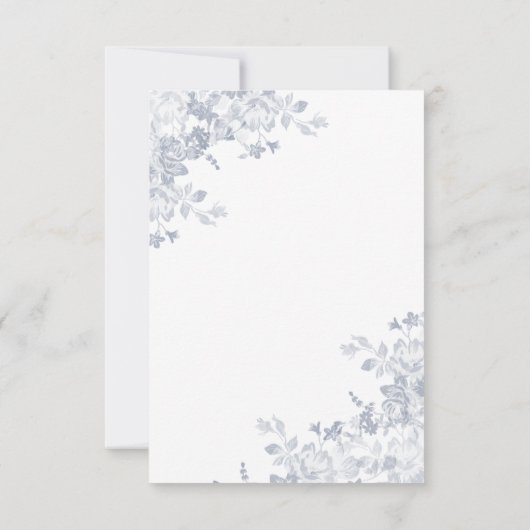 グラムフラワー金ゴールド枠書道ブライダルシャワー 招待状 (裏面)