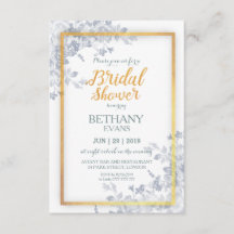 グラムフラワー金ゴールド枠書道ブライダルシャワー