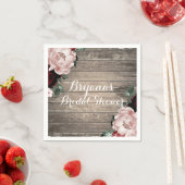 グラムフローラ素朴ウッド&レースバーンズ結婚ズ スタンダードカクテルナプキン (インサイチュ)