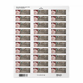 グラムフローラ素朴ウッド&レース結婚式招待状 ラベル (フルシート)