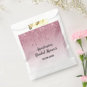 グラムブライダルシャワーパープルバラ金ゴールドグリッタードリップ フェイバーバッグ (封をした状態)