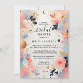グラムブライトパステルグラデーショングリッターブライダルシャワー 招待状 (正面)